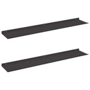 vidaXL Lebegő polc 2 db Fekete 100 x 18 x 2,5 cm Acél