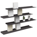 vidaXL Lebegő polc 4 db Fekete 100 x 18 x 2,5 cm Acél
