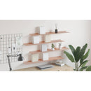 vidaXL Lebegő polc 4 pcs Rózsaszín 100 x 18 x 2,5 cm Acél
