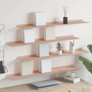 vidaXL Lebegő polc 4 pcs Rózsaszín 100 x 18 x 2,5 cm Acél