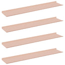 vidaXL Lebegő polc 4 pcs Rózsaszín 100 x 18 x 2,5 cm Acél