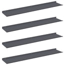 vidaXL Lebegő polc 4 pcs Antracit 100 x 18 x 2,5 cm Acél
