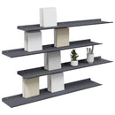 vidaXL Lebegő polc 4 pcs Antracit 100 x 18 x 2,5 cm Acél