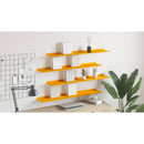 vidaXL Lebegő polc 4 pcs Mustár sárga 100 x 18 x 2,5 cm Acél