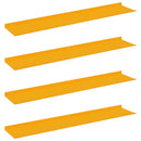 vidaXL Lebegő polc 4 pcs Mustár sárga 100 x 18 x 2,5 cm Acél