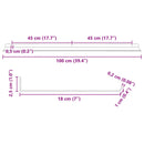 vidaXL Lebegő polc 4 pcs Mustár sárga 100 x 18 x 2,5 cm Acél