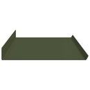 vidaXL Lebegő polc 2 db Olajzöld 100 x 18 x 2,5 cm Acél