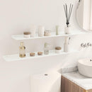 vidaXL Lebegő polc 2 db Fehér 100 x 18 x 2,5 cm Acél