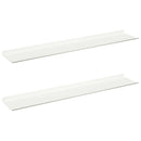 vidaXL Lebegő polc 2 db Fehér 100 x 18 x 2,5 cm Acél