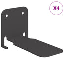 vidaXL Láthatatlan lebegő polc polcokkal 4 pcs Fekete 6 x 11 x 6,5 cm