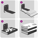 vidaXL Lebegő polc polcokkal tárolóval 8 pcs Fekete 6 x 10,8 x 6,6 cm