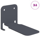 vidaXL Lebegő polc polcokkal 4 pcs Antracit 6 x 10,8 x 6,6 cm