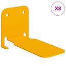 vidaXL Lebegő polc polcokkal 8 pcs Mustár sárga 6 x 10,8 x 6,6 cm