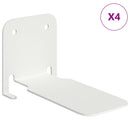 vidaXL Lebegő polc polcokkal tárolóval 4 pcs Fehér 6 x 10,8 x 6,6 cm