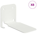 vidaXL Lebegő polc polcokkal tárolóval 8 pcs Fehér 6 x 10,8 x 6,6 cm