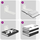 vidaXL Lebegő polc polcokkal tárolóval 8 pcs Fehér 6 x 10,8 x 6,6 cm