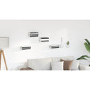 vidaXL Lebegő polc polcokkal tárolóval 24 pcs Fehér 6 x 10,8 x 6,6 cm