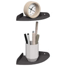 vidaXL Lebegő polc polcokkal tárolóval 2 pcs Fekete 15 x 15 x 2 cm