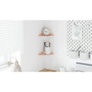 vidaXL Lebegő polc polcokkal tárolóval 2 pcs Rózsaszín 15 x 15 x 2 cm