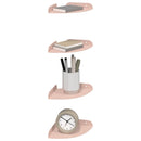 vidaXL Lebegő polc polcokkal tárolóval 4 pcs Rózsaszín 15 x 15 x 2 cm