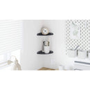 vidaXL Lebegő polc polcokkal tárolóval 2 pcs Antracit 15 x 15 x 2 cm