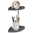 vidaXL Lebegő polc polcokkal tárolóval 2 pcs Antracit 15 x 15 x 2 cm