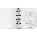 vidaXL Lebegő polc polcokkal tárolóval 4 pcs Antracit 15 x 15 x 2 cm