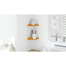 vidaXL Lebegő polc polcokkal 2 pcs Mustár sárga 15 x 15 x 2 cm
