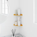 vidaXL Lebegő polc polcokkal 2 pcs Mustár sárga 15 x 15 x 2 cm