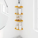 vidaXL Lebegő polc polcokkal 4 pcs Mustár sárga 15 x 15 x 2 cm