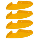 vidaXL Lebegő polc polcokkal 4 pcs Mustár sárga 15 x 15 x 2 cm