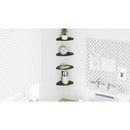vidaXL Lebegő polc polcokkal tárolóval 4 pcs Olajzöld 15 x 15 x 2 cm