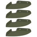 vidaXL Lebegő polc polcokkal tárolóval 4 pcs Olajzöld 15 x 15 x 2 cm