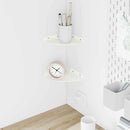 vidaXL Lebegő polc polcokkal tárolóval 2 pcs Fehér 15 x 15 x 2 cm