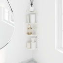 vidaXL Lebegő polc polcokkal tárolóval 4 pcs Fehér 15 x 15 x 2 cm