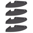 vidaXL Lebegő polc polcokkal tárolóval 4 pcs Fekete 18 x 18 x 2 cm