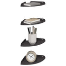 vidaXL Lebegő polc polcokkal tárolóval 4 pcs Fekete 18 x 18 x 2 cm
