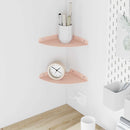 vidaXL Lebegő polc polcokkal tárolóval 2 pcs Rózsaszín 18 x 18 x 2 cm