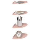 vidaXL Lebegő polc polcokkal tárolóval 4 pcs Rózsaszín 18 x 18 x 2 cm