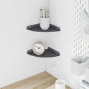 vidaXL Lebegő polc polcokkal tárolóval 2 pcs Antracit 18 x 18 x 2 cm