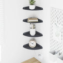 vidaXL Lebegő polc polcokkal tárolóval 4 pcs Antracit 18 x 18 x 2 cm