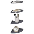vidaXL Lebegő polc polcokkal tárolóval 4 pcs Antracit 18 x 18 x 2 cm