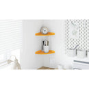 vidaXL Lebegő polc polcokkal 2 pcs Mustár sárga 18 x 18 x 2 cm