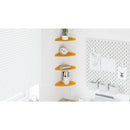 vidaXL Lebegő polc polcokkal 4 pcs Mustár sárga 18 x 18 x 2 cm
