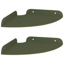 vidaXL Lebegő polc polcokkal tárolóval 2 pcs Olajzöld 18 x 18 x 2 cm