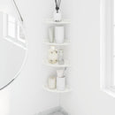 vidaXL Lebegő polc polcokkal tárolóval 4 pcs Fehér 18 x 18 x 2 cm