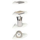 vidaXL Lebegő polc polcokkal tárolóval 4 pcs Fehér 18 x 18 x 2 cm