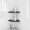 vidaXL Sarok Lebegő Polc polcokkal 2 pcs Fekete 24 x 24 x 2 cm