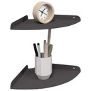 vidaXL Sarok Lebegő Polc polcokkal 2 pcs Fekete 24 x 24 x 2 cm