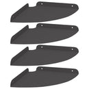 vidaXL Lebegő polc polcokkal tárolóval 4 pcs Fekete 24 x 24 x 2 cm